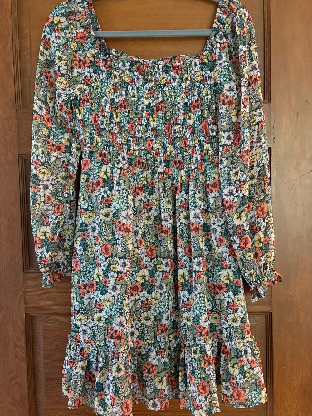 Lauren Conrad LC Size Small Boho Floral Long Sleeve Dress